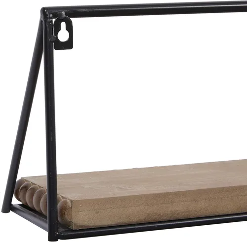 Vista 5 de Deco 79 Estante de pared geométrico de metal industrial, juego de 3 14", 19", 24"W, negro