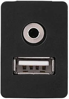 Vista 9 de Dilwe Soporte de extensión AUX, cable de montaje empotrado en panel USB para automóvil, barco y motocicleta