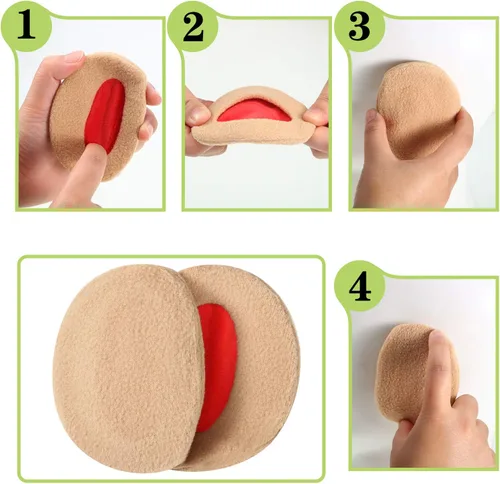 Vista 4 de SATINIOR 6 pares de orejeras de forro polar sin banda para las orejas, fundas de invierno unisex