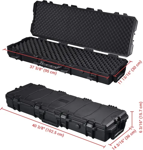Vista 7 de AW 40"/53" Rifle Gun Case Hard Long Gun Case Portable Gun Cases For Rifles Waterproof Impact Resistance Explosion Resistance with TSA Padlock Valve