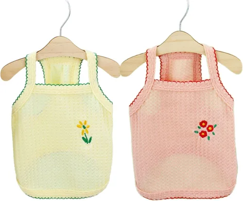 Vista 7 de Camisa de algodón para perros, camisetas ligeras de verano para mascotas, suave, transpirable, elástica, para gatos, perros, camiseta sin mangas