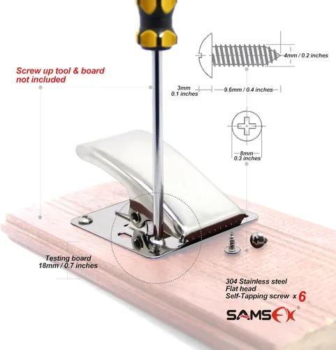 Vista 2 de SAMSFX - Tabla de limpieza de pescado, con tornillos y mandíbula profunda, para cebos de mesa