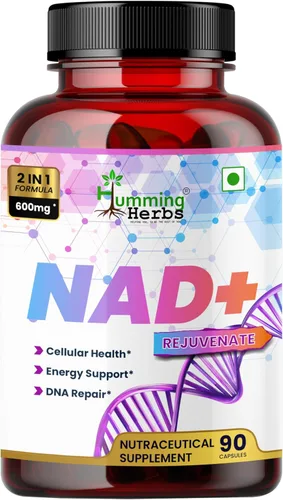 NAD+ 300mg con Resveratrol 300mg - Booster de energía celular - 90 cápsulas veganas - Suplemento de apoyo antienvejecimiento