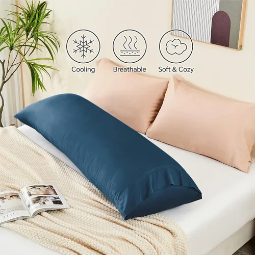 Vista 138 de BEDELITE - Juego de 2 fundas de almohada con solapa, tamaño estándar, rayón de bambú, frescas, suaves y transpirables, para personas calurosas