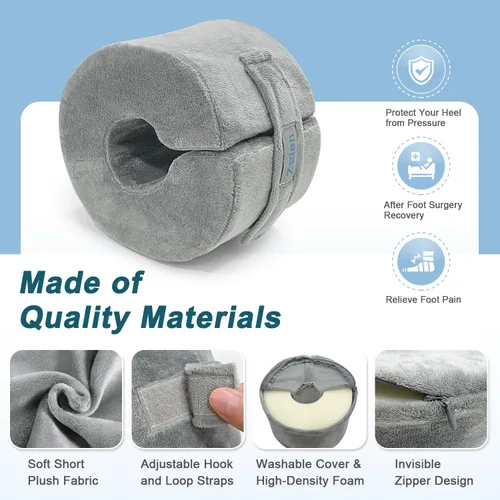 Vista 5 de Almohada de elevación de pie Protector de tobillo Soporte de talón de pie elevado Almohada elevadora Pies de espuma Cuña Reposapiernas Almohada
