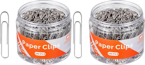 NEEWAY 300pcs Large Paper Clips, Jumbo Paper Clip, 2 Inch Paperclips (Pack of 2)