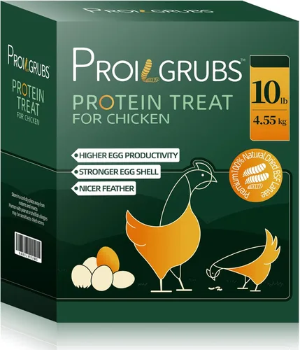 Vista 8 de PROILGRUBS Golosinas de proteína de 11 libras para pollos, todo natural, secado negro, larvas de mosca, gusanos secos para pollos, gallinas, pájaros