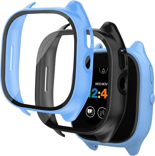 Vista 19 de Kuaguozhe [Paquete de 2 protectores de pantalla compatibles con Gizmo Watch 2, vidrio templado, transparente + azul]