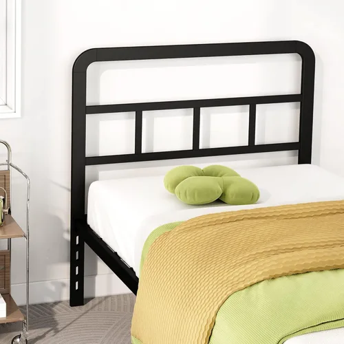 Vista 6 de Metal Platform Twin Bed Frames with Headboard, 14 Inch No Box Spring Needed Heavy Duty Steel Slat Mattress Foundation/Easy Assembly/Noise Free/Black