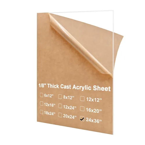 Vista 12 de KINLINK Láminas de plexiglás 6x12 de 1/8 pulgada de espesor - Lámina de acrílico negro fundido de 3mm, lámina de plástico policarbonato