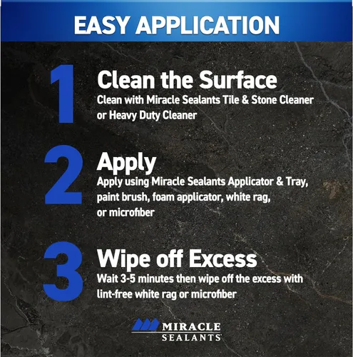 Vista 6 de Sellador penetrante avanzado Miracle Sealants 511 H2O Plus para encimeras, piedra, baldosas y lechada, galón