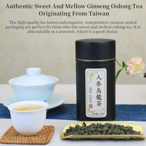 Vista 6 de XIXICHA Té de ginseng Oolong Té de hoja suelta Taiwán Ginseng Té Ren Shen Gaoshan Ulong Té de alta montaña Oolong Natural suave y dulce sabor