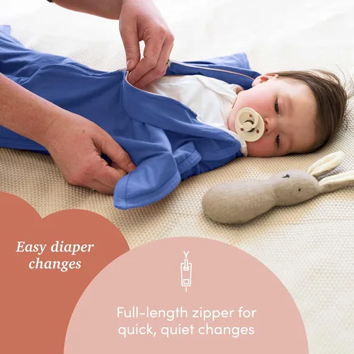 Vista 4 de SleepingBaby Zipadee-Zip - Manta de transición para bebé, saco de dormir con cremallera, cómoda manta espaciosa para cambiar pañales fácilmente