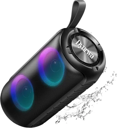 Altavoz Bluetooth con sonido estéreo HD de 360°, nuevo altavoz inalámbrico portátil IPX7 impermeable, llamada HD, emparejamiento TWS, micrófono