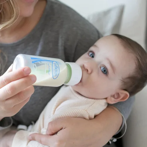 Vista 9 de Dr. Brown's Natural Flow Anti-Colic Options+ - Biberón estrecho de vidrio para bebé, de 4 oz (120 ml), con boquilla de flujo lento nivel 1, paquete