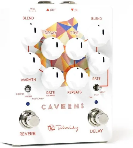 Vista 2 de Pedal de reverberación y retardo Keeley Caverns V2, blanco (KCav2)