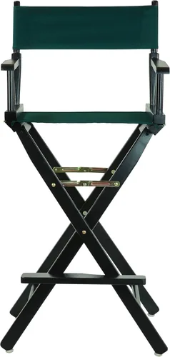 Vista 218 de Casual Home - Silla de director de 24.0 in, marco negro, con lona azul marino, altura de mostrador