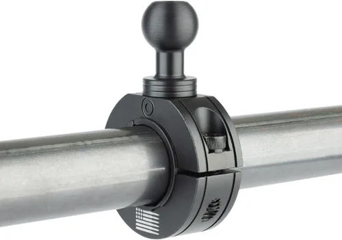 Vista 4 de Bulletpoint Abrazadera de manillar de aluminio con soporte de bola de 0.787 in para barras de 0.875 pulgadas, 1 pulgada, 1.125 pulgadas y 1.25