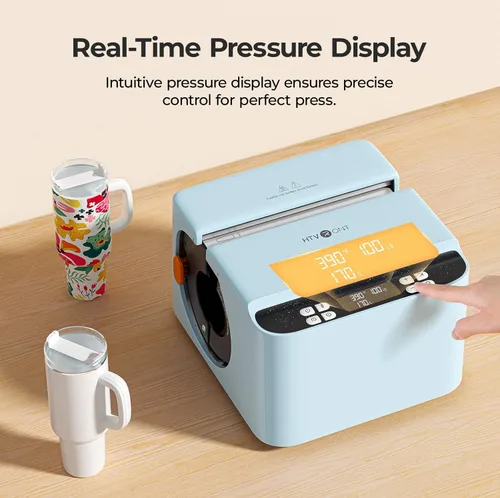 Vista 7 de HTVRONT Prensa de calor automática para vasos, A200H, máquina de prensa de calor de transferencia de taza completa para vasos de 40 OZ con asa