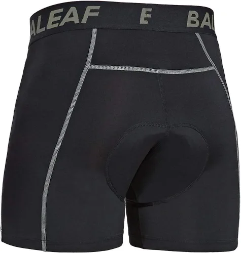 Vista 4 de BALEAF Pantalones cortos de ciclismo acolchados 3D para hombre, ropa interior de ciclismo MTB Liner