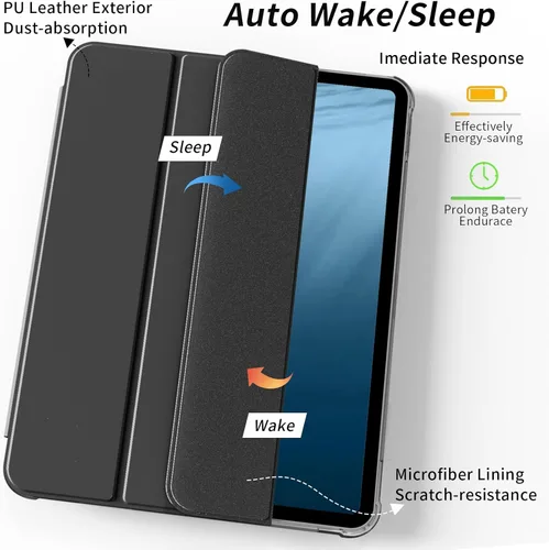 Vista 6 de Kenke - Funda para iPad Pro de 11 pulgadas 4ª/3ª/2ª/1ª generación 2022/2021/2020/2018 con soporte para carga de segundo lápiz con soporte