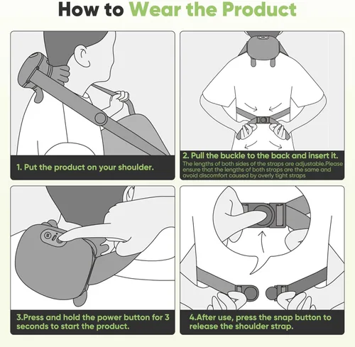 Vista 6 de Masajeador de hombros y cuello, masajeador térmico biónico, masajeador de cuello con dedos, masaje de amasamiento 4D, simula un masaje real de palma