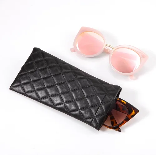 Vista 4 de TRIUMPH VISION Bolsa de cuero para lentes de sol, paquete de 3 soportes para gafas de almacenamiento de resorte