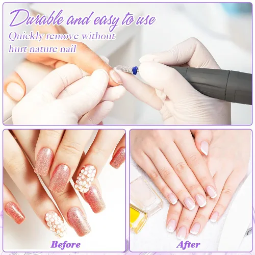 Vista 5 de Juego de 5 brocas de uñas para uñas acrílicas, multifuncional, acero de tungsteno 5 en 1, herramienta de manicura para pulir uñas
