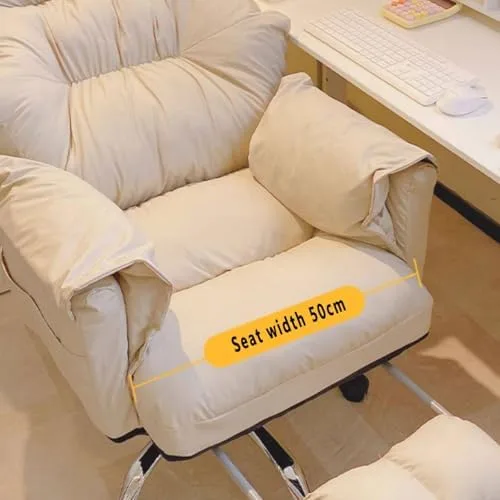 Vista 9 de Big & Tall Ergonomic Office Chair with Footrest, Lumbar Support, 135° Recline, Height Adjustable, Wheels - Ideal for Home, Study, Gaming, Living