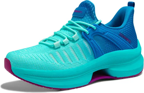 Vista 2 de Zapatos para caminar para mujer, zapatos de correr de malla transpirable