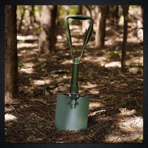 Vista 9 de REDCAMP - Pala plegable militar de 23" para campamento con cubierta, pala portátil con acero de alto manganeso, herramienta táctica para cavar