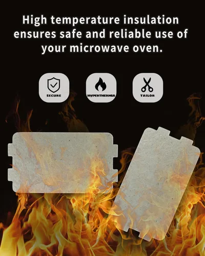 Vista 4 de 2 piezas de cubierta de guía de ondas, placa de mica universal para horno microondas, 117 mm x 64 mm, accesorio de repuesto para cocina doméstica