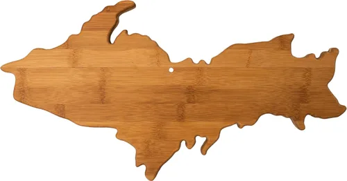 Vista 23 de Tabla para cortar y servir modelo Alabama de Totally Bamboo, de bambú 100%, para cocina y entretenimiento, Alabama, Marrón