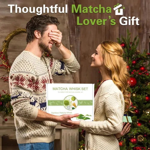 Vista 8 de Juego de batidor de matcha, 5 piezas de té matcha de ceremonia japonesa, incluye cuenco de cerámica con boquilla, batidor de bambú y soporte