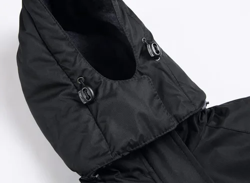 Vista 4 de Keevoom Chaqueta de esquí impermeable para niña, abrigo de nieve a prueba de viento, cálida chaqueta de snowboard de invierno con capucha extraíble