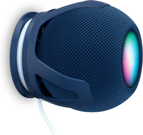 Vista 8 de PlusAcc Soporte de pared para HomePod Mini - Soporte compatible con Homepod Mini, sin sonido amortiguado, con gestión de cables, accesorios de Negro