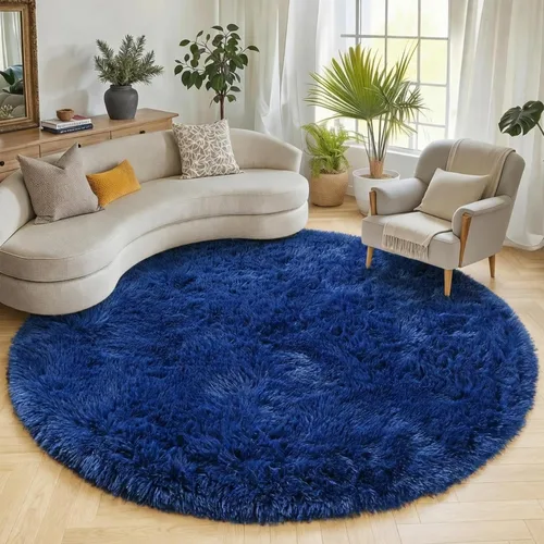 Vista 68 de ONASAR - Alfombra redonda rosa claro de 2 pies, esponjosa, lavable, tapete de gato o perro, suave, afelpada, peluda, tapete circular para dormitorio