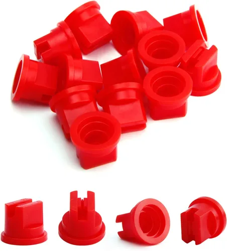 Vista 15 de MroMax Punta de pulverización de ventilador plano, boquilla de plástico de 110 grados de apertura de 0.006 in, 5 piezas (verde)