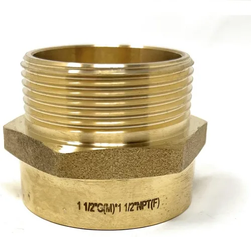 Vista 22 de Cascada Adaptador de latón sin plomo, rosca G BSPP macho a NPT hembra (1" x 1" (1 pieza))