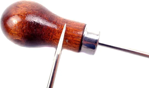 Vista 3 de MAGIKON - Herramienta de reparación de punzón de costura de cuero, mango de madera, 32 piezas