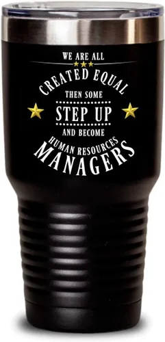 Vista 5 de Vaso para gerente de recursos humanos con diseño de gestión de recursos humanos, Negro