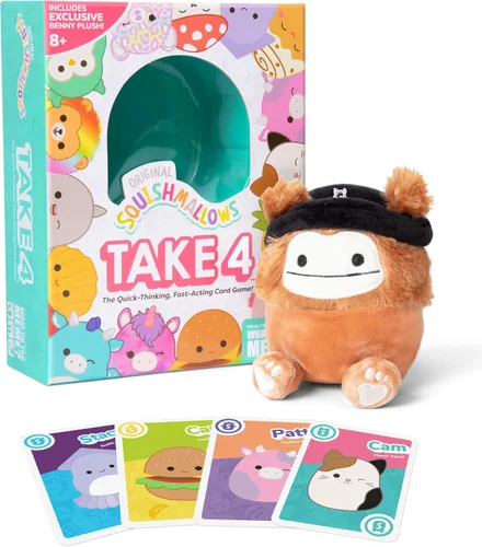 What Do You Me? Squishmallows Take 4, juego de cartas familiar de Relatable