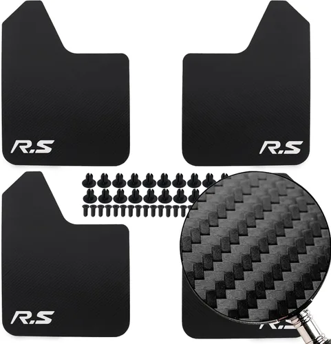 Vista 17 de XUKEY 2 piezas de protectores de salpicaduras universales negros para coche, SUV, furgoneta, hatchback, UTV, ATV, delanteros y traseros, con 2
