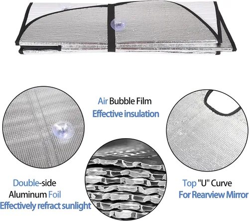 Vista 7 de Parasol para parabrisas de automóvil compatible con Mazda MX-5 2016-2024, protector de visera solar para ventana delantera, protección UV