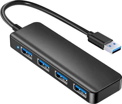 Vista 10 de Concentrador USB, divisor USB, adaptador USB de 4 puertos, extensor para laptop, PC, MacBook, Mac Pro, Mac mini, iMac, Surface Pro y más