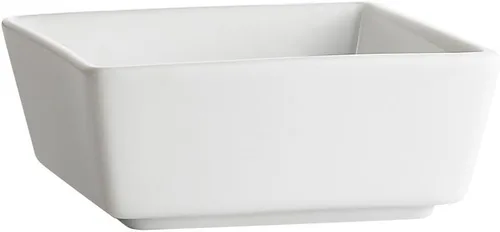CAC China F-BW6 Fortune - Cuenco cuadrado de porcelana súper blanca de 5-1/4 pulgadas, 22 onzas, caja de 36