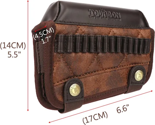 Vista 3 de TOURBON Almohadilla de descanso para mejillas con soporte de carcasa de rifle .22, cubierta táctica para armas, bolsa de transporte de municiones