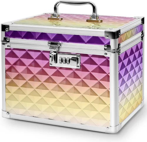 Vista 22 de Cajas pequeñas con cerradura de combinación para medicamentos con código para artículos personales, caja de seguridad para medicamentos y documentos