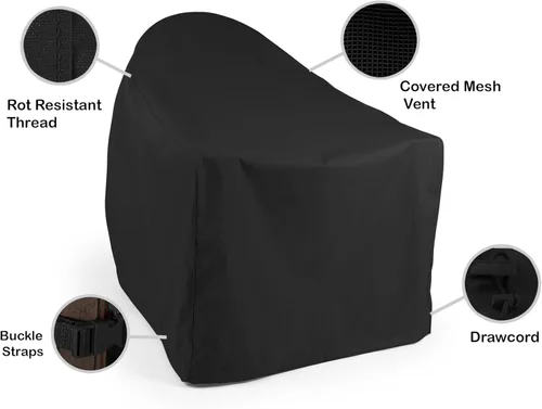 Vista 5 de Covermates Adirondack - Funda para silla, poliéster resistente, resistente a la intemperie, dobladillo con cordón, fundas para asientos y silla, 29