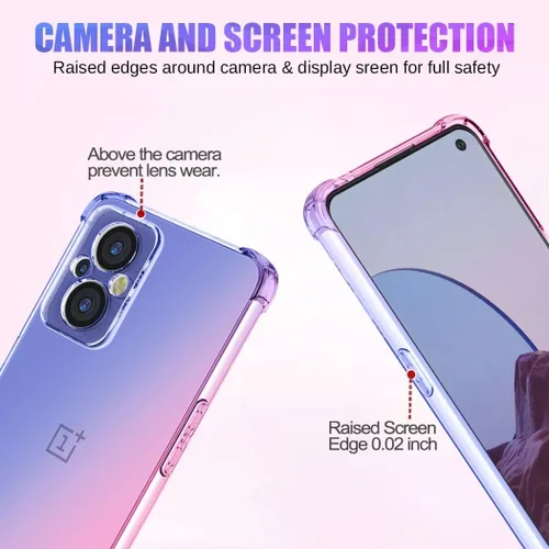Vista 2 de Funda para OnePlus Nord N20 5G, linda funda protectora para OnePlus Nord N20 5G (azul/rosa)